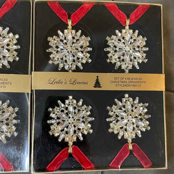 Set of 8 bejeweled Christmas ornaments - Picture 3 of 4